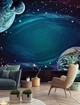 Флизелиновые фото обои звездное небо на стену Космос Луна Галактика 254x184 см Планеты и звезды (12918V4)+клей - изображение 1