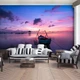 Пейзаж флизелиновые фотообои 3D Природа Ландшафт Озеро Лодка на закате (12995V)+клей - изображение 7