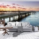Флизелиновые фото обои 3D Закат Мост Ландшафт Природа 254x184 см Красивый вид на озеро (12651V4)+клей - изображение 8