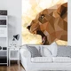 Флизелиновые фото обои геометрия 184x254 см Лев (11558V4A)+клей - изображение 6