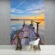 Флизелиновые 3D фото обои 184x254 см Деревянный мост (11619V4A)+клей - изображение 1