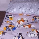 Комплект постельного белья Бязь Crazy Cat 200х220 см Серый - изображение 5