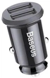 Автомобильное зарядное устройство Baseus Car Charger 2xUSB Grain Mini 3.1A Black - изображение 1