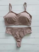Комплект нижнего белья топ бюстгальтер трусики Honey Fashion Accessories One Size S/М пудровый (2-187) - изображение 8