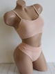 Комплект нижнего белья топ бюстгальтер трусики Honey Fashion Accessories One Size S/М розовый (2-187) - изображение 3