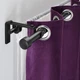 Комбинация IKEA ХУГАД / РЭККА, двойной карниз, черный, 210-385 см, 699.292.47 - изображение 4