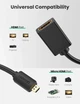 Кабель Ugreen Micro HDMI штекер to HDMI 2.0 разъем 4K 60Hz 22CM Black (20134) - изображение 2