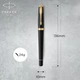 Набір Parker URBAN Muted Black GT FP F перова ручка + блокнот Parker 30 011b24 - зображення 6