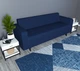 Диван офисный Tobi Sho Арне с подлокотниками 1880х700х740 мм, кожзам Midnight Blue/2227 - изображение 3