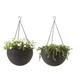 Підвісний горщик для квітів Keter Rattan Style Hanging графіт 229544 коричневий - зображення 2