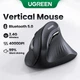 Мышь беспроводная UGREEN MU008 вертикальная Bluetooth 2,4 ГГц 4000 точек на дюйм, 4 кнопки Black (25444) - изображение 2