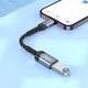 Перехідник Hoco UA24 Lightning to USB 2.0 ( на OTG, для планшетів та смартфонів, TPE) - Сірий - зображення 3
