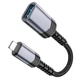 Перехідник Hoco UA24 Lightning to USB 2.0 ( на OTG, для планшетів та смартфонів, TPE) - Сірий - зображення 4