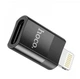 Адаптер-перехідник Hoco UA17 Lightning To Type C для смартфонів та планшетів (Type-C, 2A, USB2.0 OTG) - Чорний - зображення 1