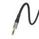 Аудио Кабель AUX - Hoco UPA26 (1 метр, Aux 3.5mm - Aux 3.5mm, TPE) - Черный - изображение 3