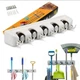 Тримач для швабри та щіток - органайзер багатофункціональний Broom holder сірого кольору - зображення 4