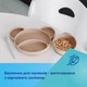 Тарілка дитяча Canpol babies Ведмедик силіконова на присосці з трьома відділами, крем (51/401_creme) - зображення 8