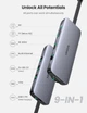 Концентратор 9в1 Ugreen CM286 USB-C Hub HDMI/VGA/PD100W/Ethernet RJ45/USB3.0/SD/TF Grey (70409) - изображение 8