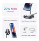 Магнітна бездротова зарядна підставка 2-в-1 Ugreen CD317 20W для iPhone 16 15 14 Pro Max / iPhone 13 Сірий (90668) - зображення 7