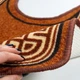 Килимок для туалету із вирізом під унітаз Taba 224-1 57х60 см Теракотовий - зображення 4