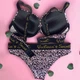 Женский комплект белья с формованной чашкой PUSH UP Victoria`s Secret 001k 85B Розовый леопард - изображение 4