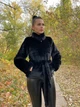 Шуба из искусственного меха шиншиллы короткая с воротником стойкой MNC черный 39rv158 46 - изображение 1