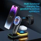 Зарядка беспроводная Qi 4in1 wireless charger RGB XYJ A8 15W Док-станция для iPhone/iWatch/Airpods Черный - изображение 12