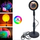 Захід сонця лампа sunset lamp LED для селфі ефект сонця нічник RGB з пультом проекційна лампа Sunset світильник UKC F 20 - зображення 1