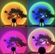 Захід сонця лампа sunset lamp LED для селфі ефект сонця нічник RGB з пультом проекційна лампа Sunset світильник UKC F 20 - зображення 3