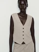 Жилет женский Zara 25030667 M Бежевый (1159797884) - изображение 1