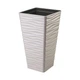 Горшок для цветов Sahara slim kwadro-40 серый Form-Plastic - изображение 2