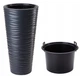 Горщик FormPlastic Sahara slim-30 антрацитовий Form-Plastic - зображення 3