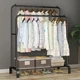 Вешалка напольная для одежды Double Pole Hanger 150 х 110 х 57 см (TW-608) Черный - изображение 4