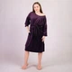 Платье женское велюровое с поясом Tina TN1-2125 48-50 баклажанный - изображение 5