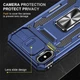 Удароміцний чохол Camshield Army Ring для iPhone X / XS (5.8") Синій / Navy Без бренду - зображення 6