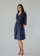 Халат для беременных и кормящих Мария Синий S/M М01 - изображение 4