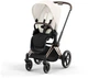Універсальна коляска 2 в 1 Cybex Priam 4.0 Off White шасі Rose gold - зображення 2