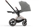 Універсальний візочок 3 в 1 Cybex Priam 4.0 шасі Rosegold (автокрісло Cloud T i-Size) Mirage grey - зображення 5