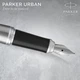 Ручка пір’яна Parker URBAN 17 Metro Metallic CT FP M (30312) - изображение 5