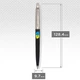 Ручка кулькова Parker JOTTER 17 Originals UKRAINE Black CT BP Тризуб фігурний на тлі прапора (15632_T1026u) - изображение 2