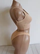 Комплект нижнего белья в рубчик топ бюстгальтер трусики Honey Fashion Accessories S/M бежевый (2-185) - изображение 2