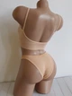 Комплект нижнего белья в рубчик топ бюстгальтер трусики Honey Fashion Accessories S/M бежевый (2-185) - изображение 6