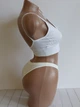 Комплект нижнего белья в рубчик топ бюстгальтер трусики Honey Fashion Accessories S/M белый молочный (2-185) - изображение 6