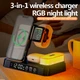 Док-станція A37 5in1+Lamp/Alarm Clock 30W для Apple IPhone, iWatch, AirPods з годинником і світильником чорна - зображення 7