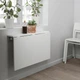 Стол откидной стенного крепежа IKEA НОРБЕРГ, белый, 74x60 см, 301.805.04 - изображение 3