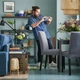 Стул IKEA BERGMUND, черный, Гуннаред классический серый, 794.815.86 - изображение 4