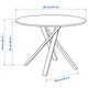 Стол IKEA MARIEDAMM, черный под мрамор, 105 см, 704.926.45 - изображение 7