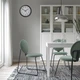 Стул IKEA MÅNHULT, черный, Хакебо серо-зеленый, 005.470.57 - изображение 4