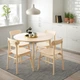 Стіл IKEA ЛИСАБО, ясеновий шпон, 105 см, 404.164.98 - зображення 4
