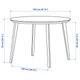 Стіл IKEA ЛИСАБО, ясеновий шпон, 105 см, 404.164.98 - зображення 15